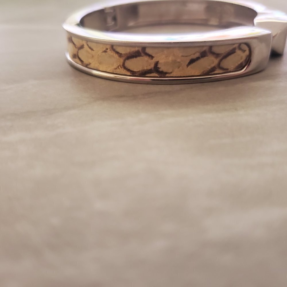 ✨ Stella and Dot Snakeskin Emerson Hinged Bangle ✨ - Picture 8 of 11